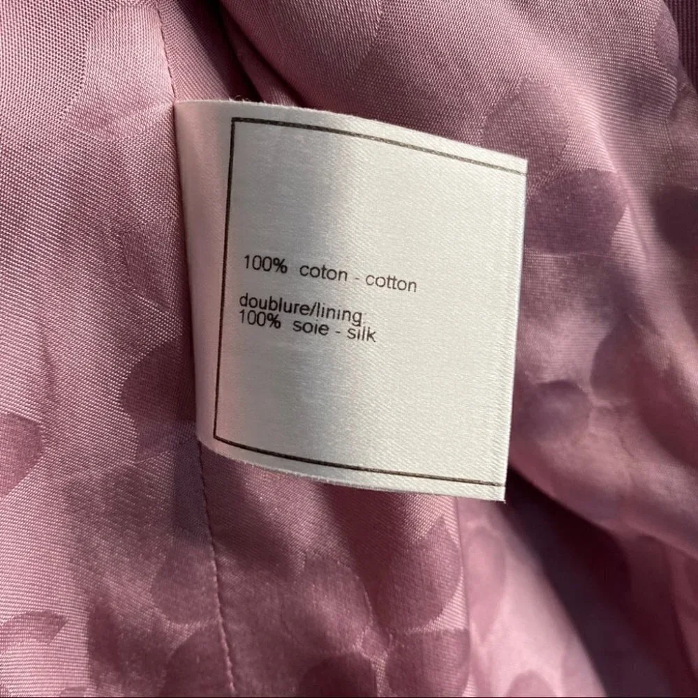 Chanel Pink Button Down Spring Long Jacket